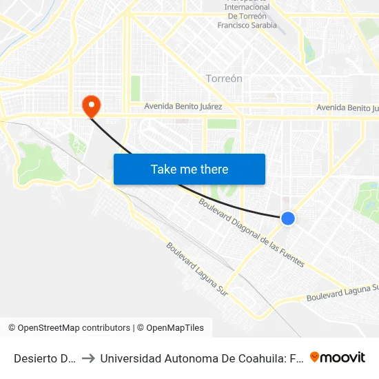 Desierto De Siria, 165_1 to Universidad Autonoma De Coahuila: Facultad De Ciencias Politicas Y Sociales map