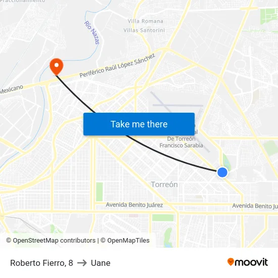 Roberto Fierro, 8 to Uane map