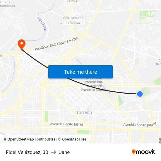 Fidel Velázquez, 30 to Uane map