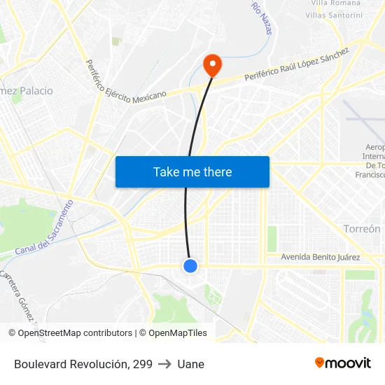 Boulevard Revolución, 299 to Uane map