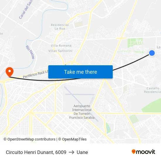 Circuito Henri Dunant, 6009 to Uane map