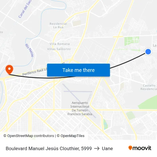 Boulevard Manuel Jesús Clouthier, 5999 to Uane map