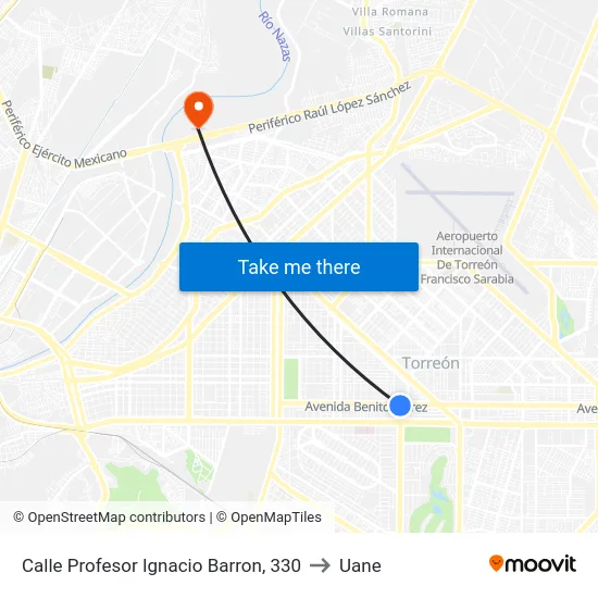 Calle Profesor Ignacio Barron, 330 to Uane map