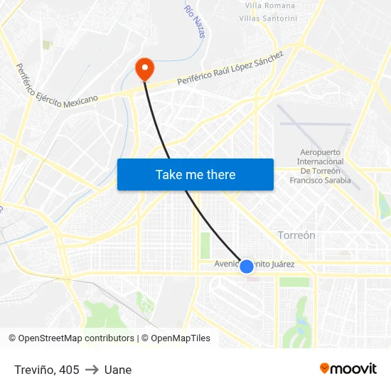 Treviño, 405 to Uane map