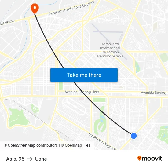 Asia, 95 to Uane map