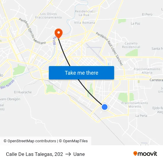 Calle De Las Talegas, 202 to Uane map