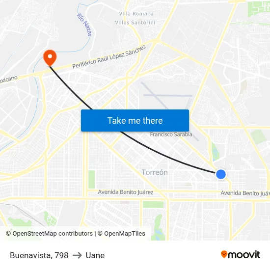 Buenavista, 798 to Uane map