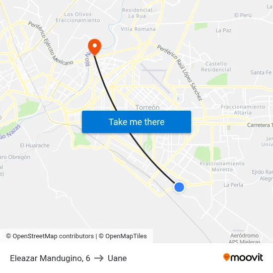 Eleazar Mandugino, 6 to Uane map