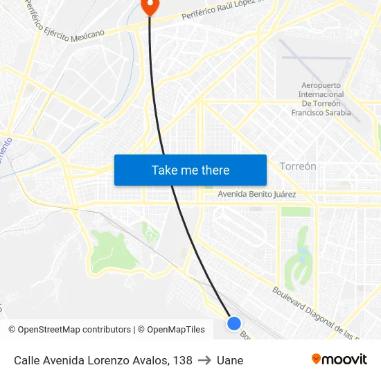 Calle Avenida Lorenzo Avalos, 138 to Uane map