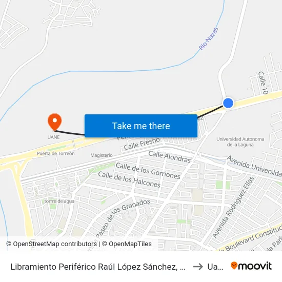 Libramiento Periférico Raúl López Sánchez, 151 to Uane map