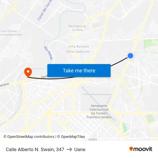 Calle Alberto N. Swain, 347 to Uane map