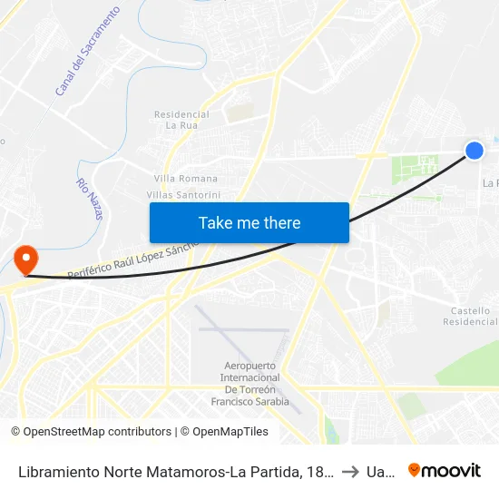 Libramiento Norte Matamoros-La Partida, 1863 to Uane map