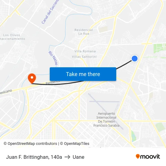 Juan F. Brittinghan, 140a to Uane map