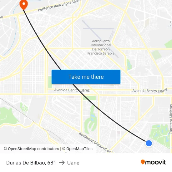 Dunas De Bilbao, 681 to Uane map
