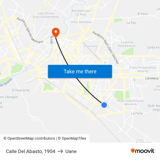 Calle Del Abasto, 1904 to Uane map