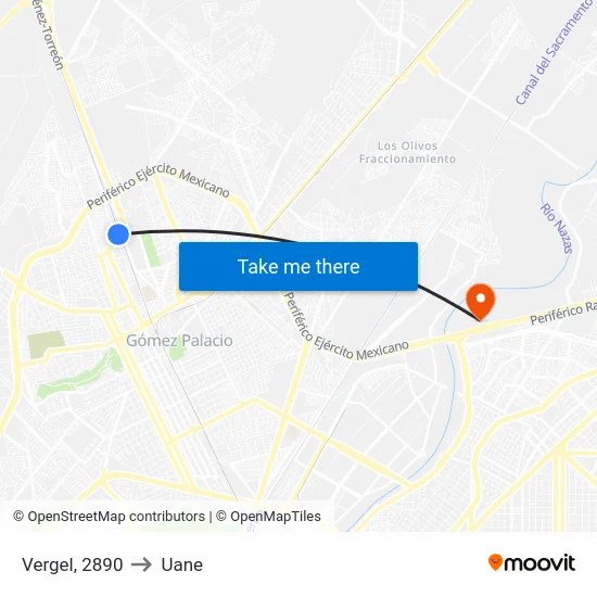 Vergel, 2890 to Uane map