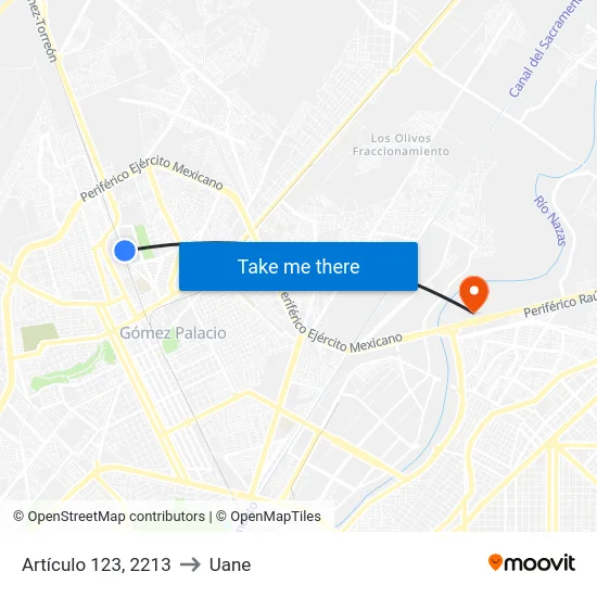 Artículo 123, 2213 to Uane map