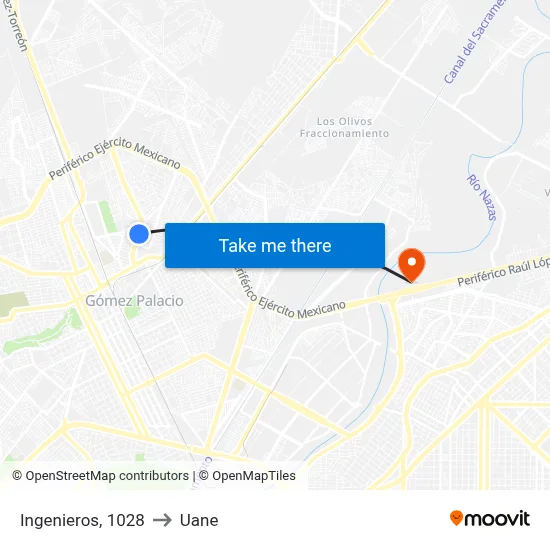 Ingenieros, 1028 to Uane map