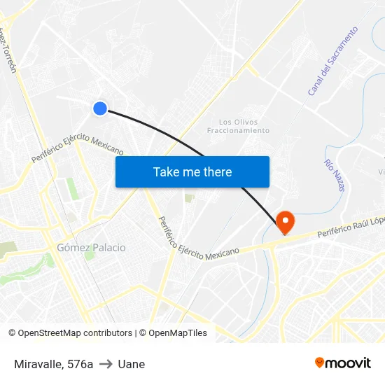 Miravalle, 576a to Uane map