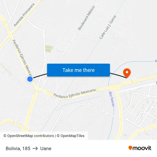 Bolivia, 185 to Uane map