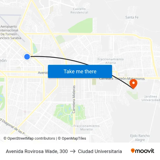 Avenida Rovirosa Wade, 300 to Ciudad Universitaria map