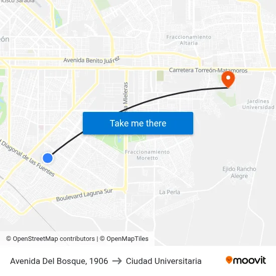 Avenida Del Bosque, 1906 to Ciudad Universitaria map