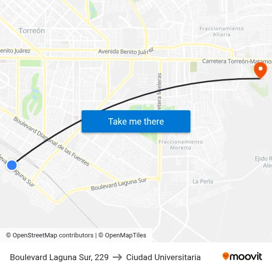 Boulevard Laguna Sur, 229 to Ciudad Universitaria map