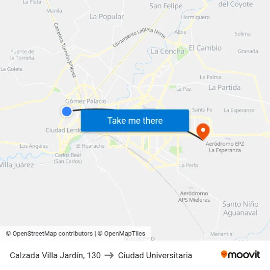Calzada Villa Jardín, 130 to Ciudad Universitaria map