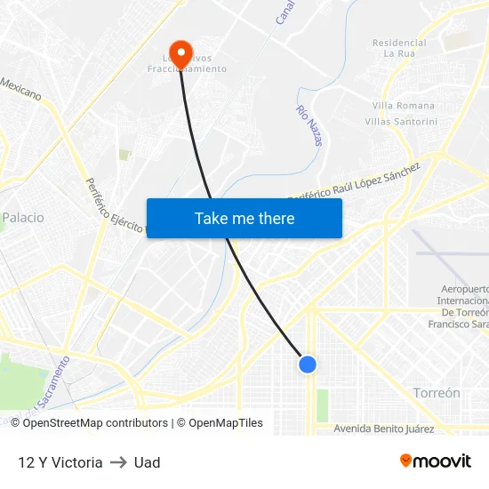 12 Y Victoria to Uad map