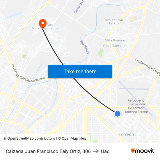 Calzada Juan Francisco Ealy Ortiz, 306 to Uad map