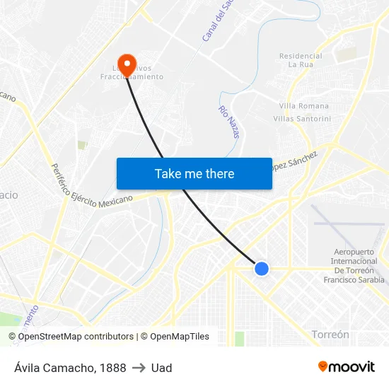 Ávila Camacho, 1888 to Uad map