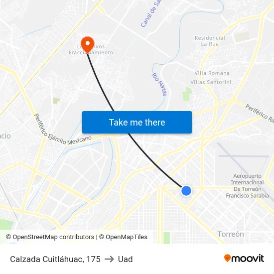 Calzada Cuitláhuac, 175 to Uad map