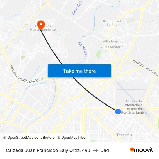 Calzada Juan Francisco Ealy Ortiz, 490 to Uad map