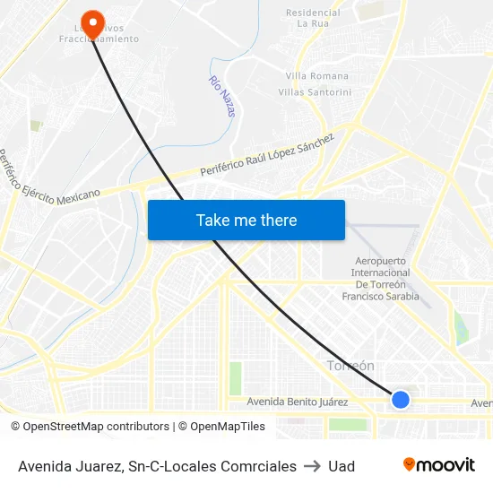 Avenida Juarez, Sn-C-Locales Comrciales to Uad map
