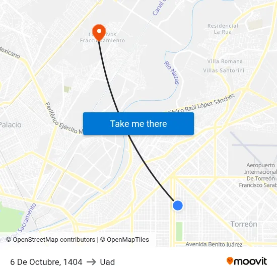 6 De Octubre, 1404 to Uad map