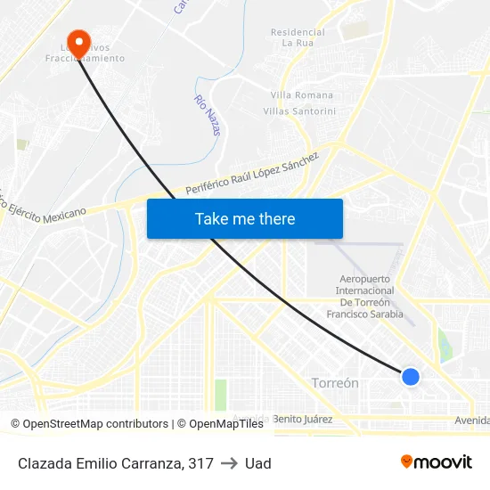 Clazada Emilio Carranza, 317 to Uad map