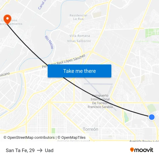 San Ta Fe, 29 to Uad map