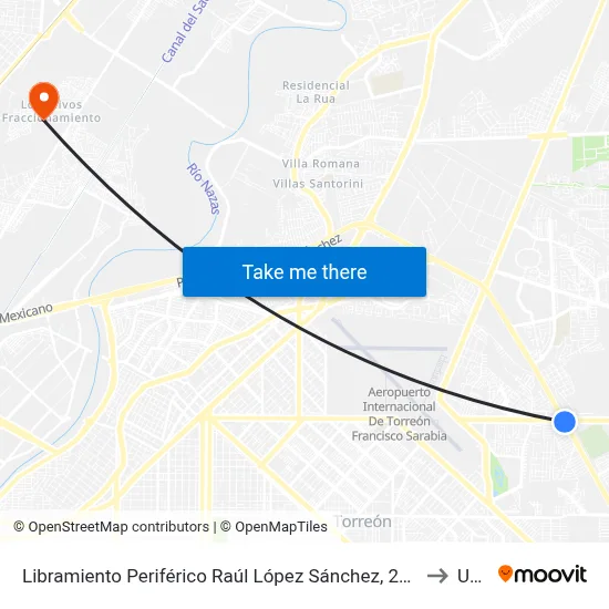 Libramiento Periférico Raúl López Sánchez, 2789 to Uad map