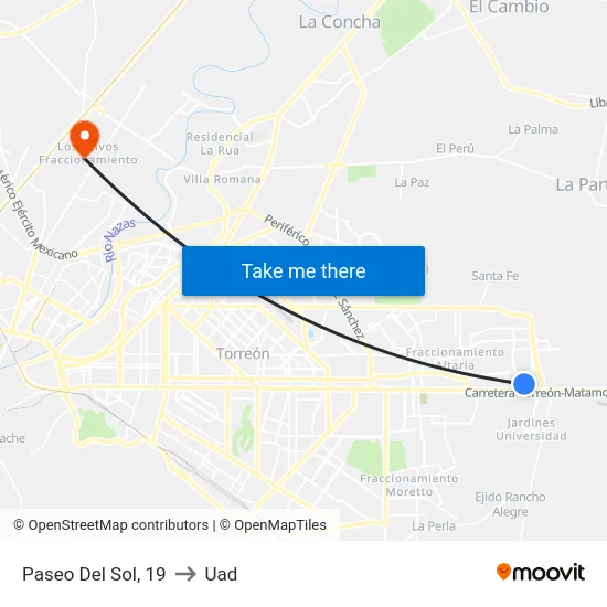 Paseo Del Sol, 19 to Uad map