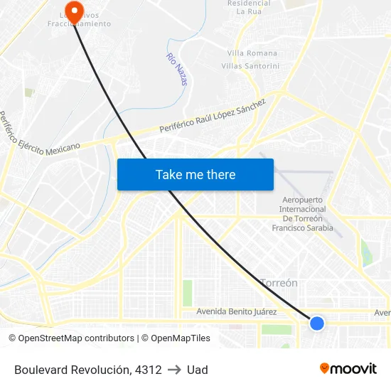 Boulevard Revolución, 4312 to Uad map