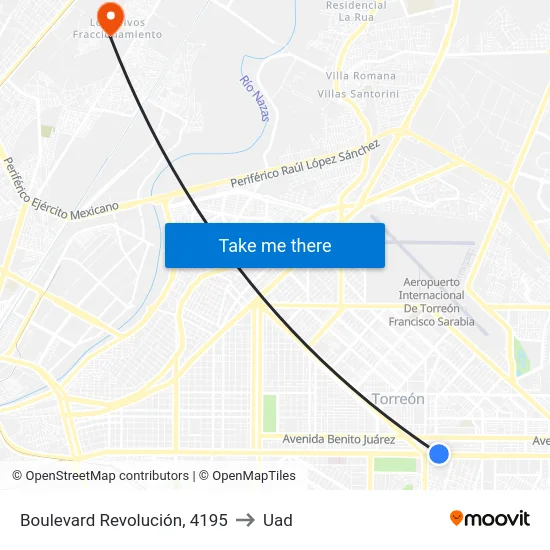 Boulevard Revolución, 4195 to Uad map