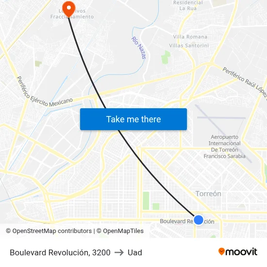 Boulevard Revolución, 3200 to Uad map