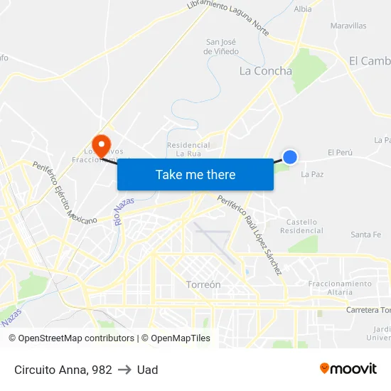 Circuito Anna, 982 to Uad map