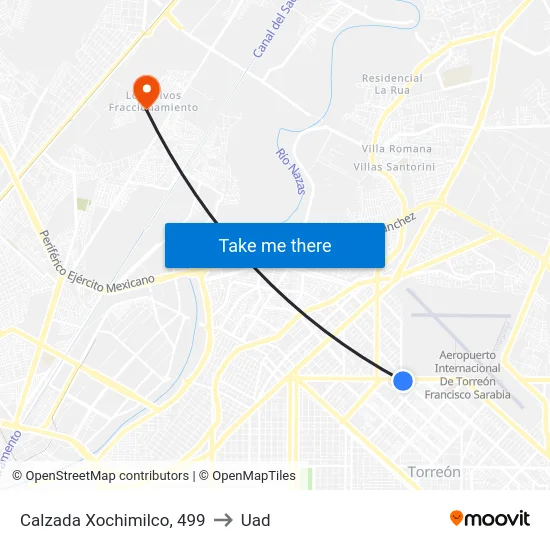 Calzada Xochimilco, 499 to Uad map