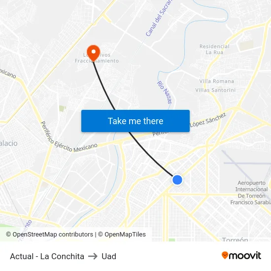Actual - La Conchita to Uad map