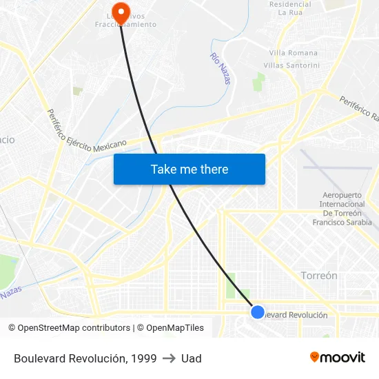 Boulevard Revolución, 1999 to Uad map