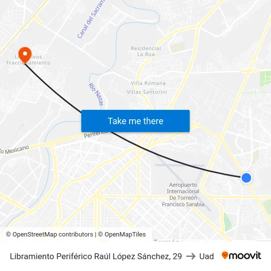 Libramiento Periférico Raúl López Sánchez, 29 to Uad map