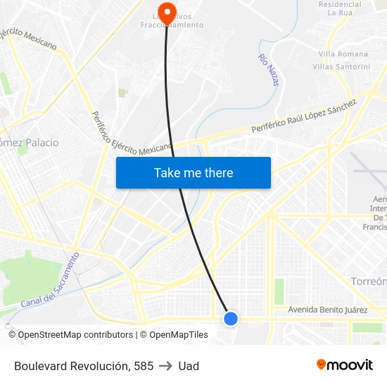 Boulevard Revolución, 585 to Uad map