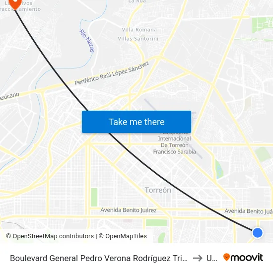 Boulevard General Pedro Verona Rodríguez Triana, 130 to Uad map