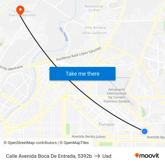 Calle Avenida Boca De Entrada, 5392b to Uad map